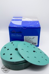 Круг шлифовальный. SUNMAIGHT 150ММ Р150  15ОТВ. Зеленый.