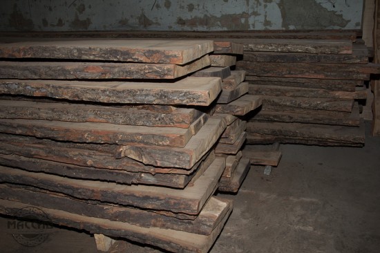 Доска столярная. Дуб необрезной. Толщина 30 мм